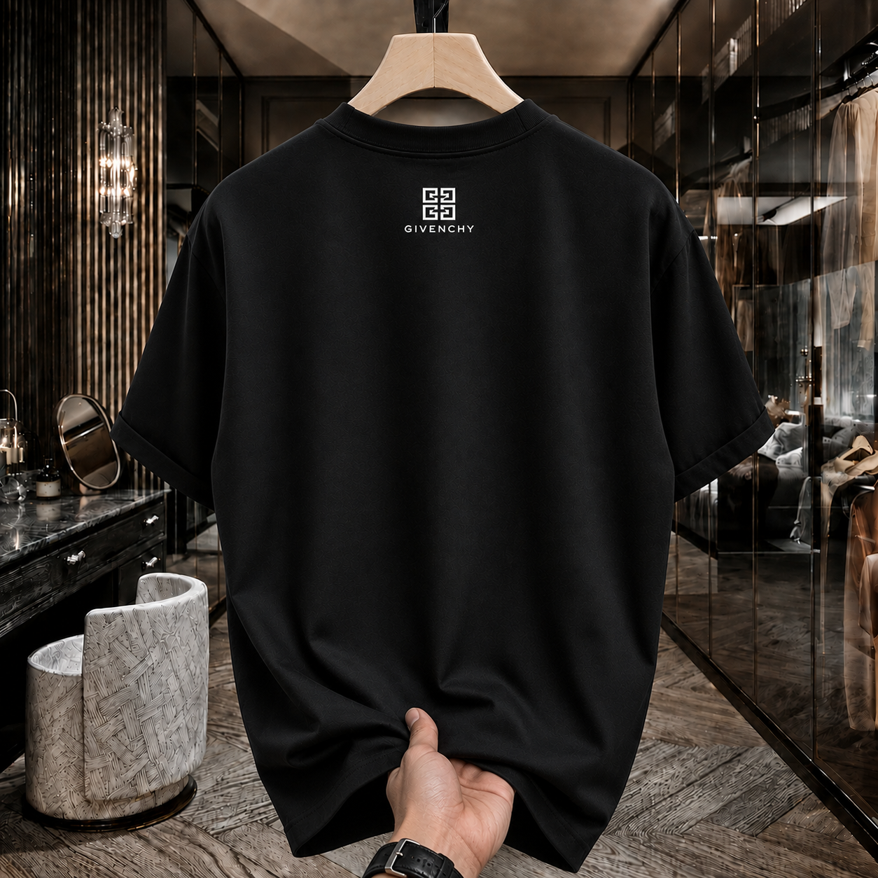 Premium Back Printed T-Shirt (GVNSMBAK)