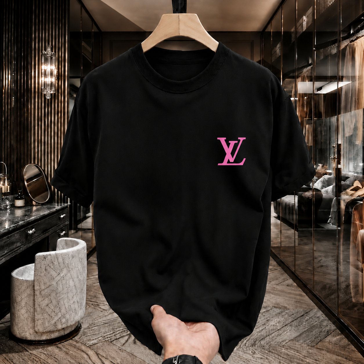 Premium Back+Front Printed T-Shirt (LVPNK)
