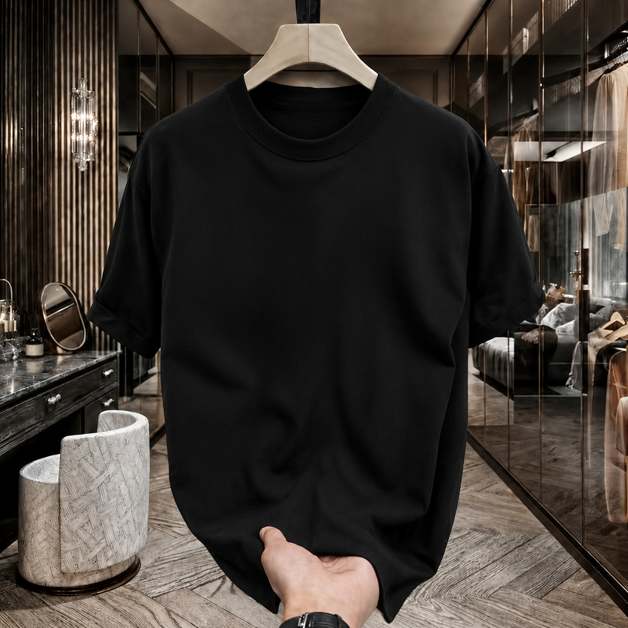 Premium Back Printed T-Shirt (PLMGLD)
